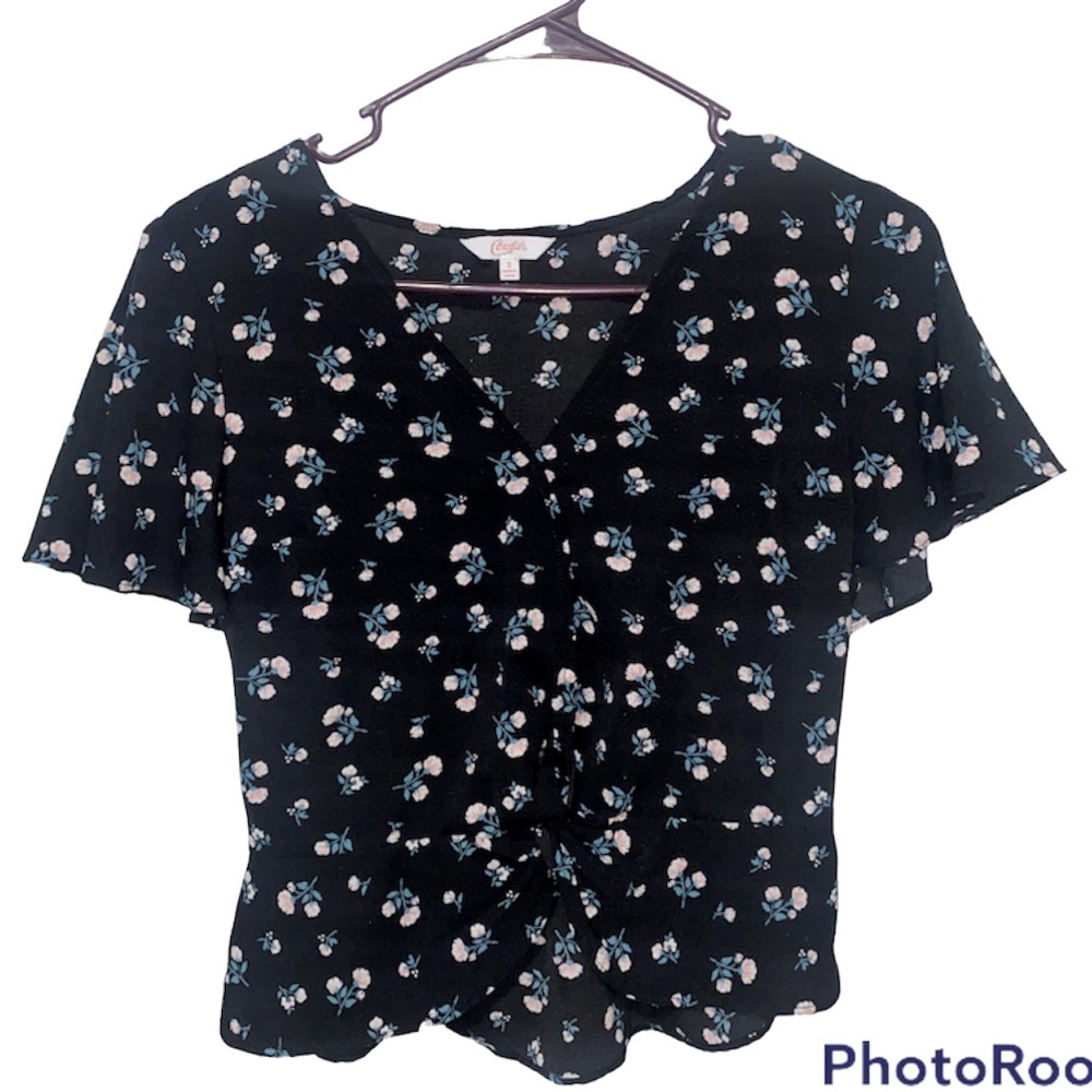 Black and floral top size small